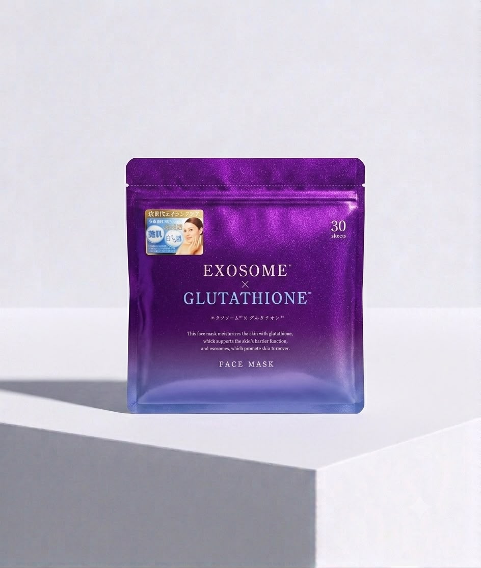EXOSOME × GLUTATHIONE Facial Treatment Mask | Made in Japan (30 Sheets)